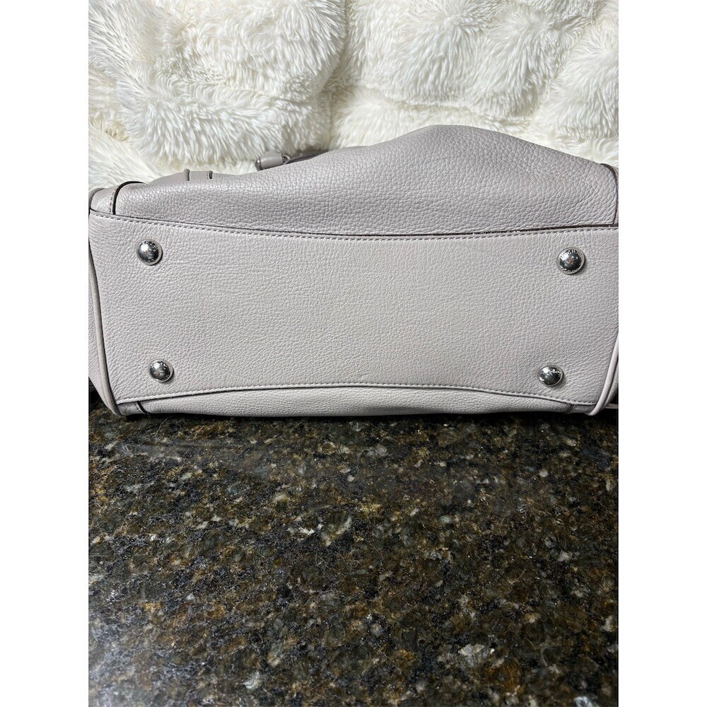 Michael Kors Satchel Shoulder Bag Womens Medium Gray Pebbled Leather MK - Picture 9 of 11